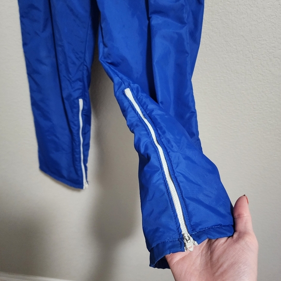 CHAMPION x VINTAGE warm up pants in blue lined warm size S USA MADE - Picture 4 of 6